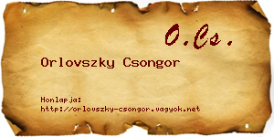 Orlovszky Csongor névjegykártya